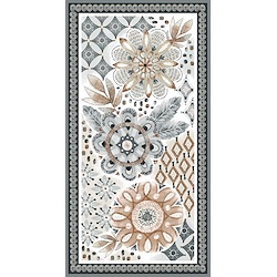Light Grey - 24in Floral Panel